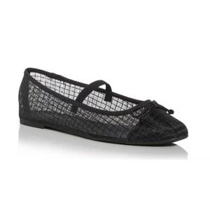 Kenneth Cole Black Mesh Ballet Flats